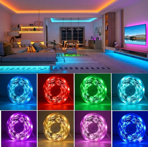 LED lights transform an ordinary room into a beautiful space